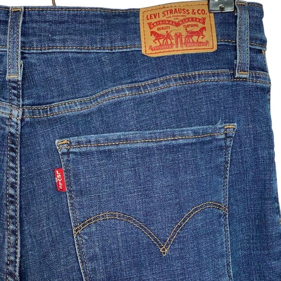 Levis 721 High Rise Skinny Jeans Womens Size 31 Distressed Blue Denim - Picture 4 of 7